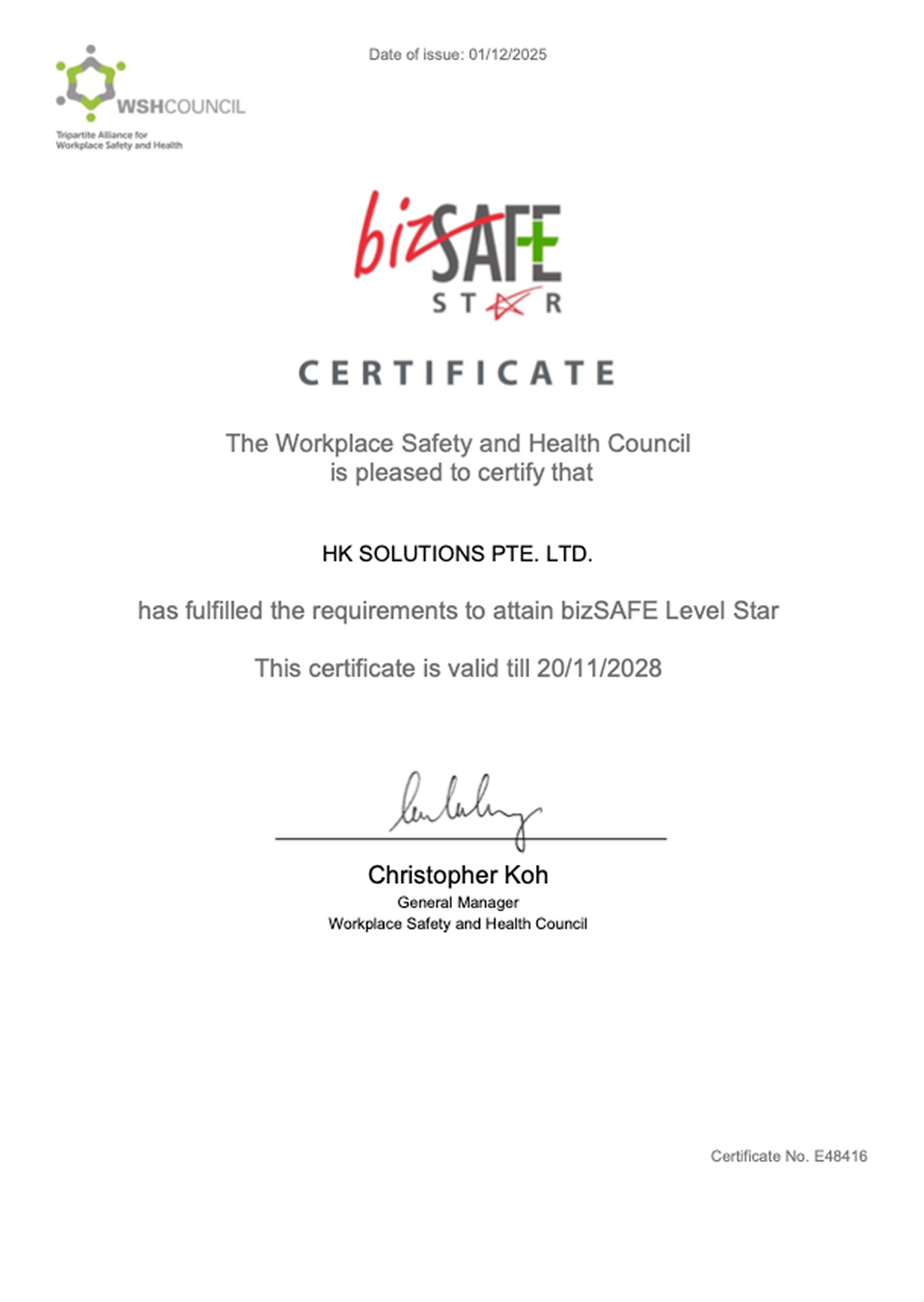 bizSAFE Star HK Solutions